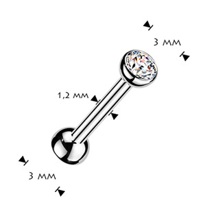 TIT1714-1208 PUSH IN cartilage piercing TITAN