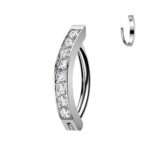 TIT1748-P Piercing do pupíku s dekorativním štítem TITAN