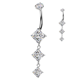 TIT1735 Visací piercing do pupíku - TITAN