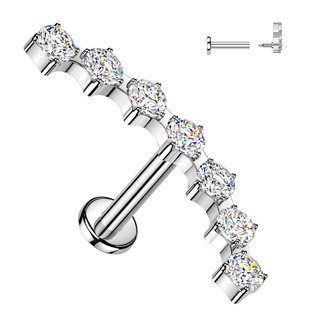 LB1161-1206 Piercing do brady se zirkony