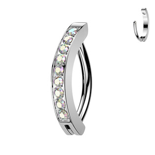 TIT1750-P Piercing do obočí s ozdobným štítem TITAN