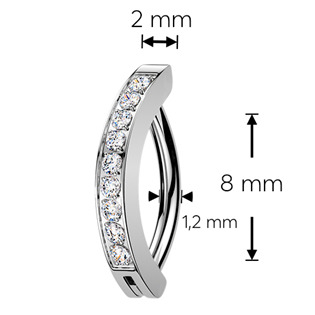 TIT1750-P Piercing do obočí s ozdobným štítem TITAN