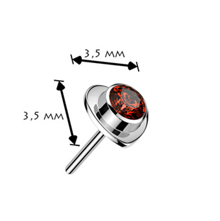 TIT1720-R Náhradní srdíčko k PUSH IN piercingu TITAN