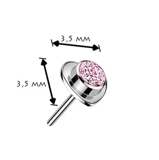 TIT1720-R Náhradní srdíčko k PUSH IN piercingu TITAN
