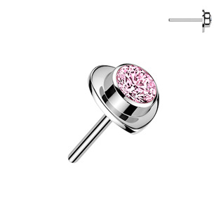 TIT1720-R Náhradní srdíčko k PUSH IN piercingu TITAN