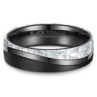 BT-12P-67 BT-12 Pánský snubní prsten BLACK TITANIUM
