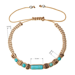EG3741 Náramek Shamballa světle hnědý