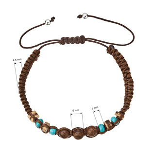 EG3740 Náramek Shamballa hnědý