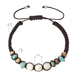 EG3738 Náramek Shamballa černý