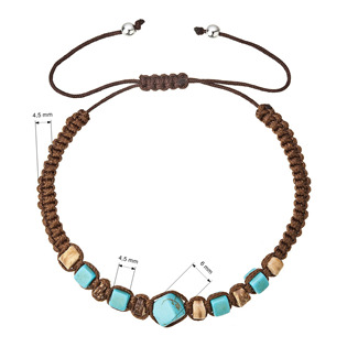 EG3739 Náramek Shamballa hnědý