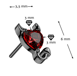 TIT1775 Náhradní ozdobná část k PUSH IN piercingu TITAN
