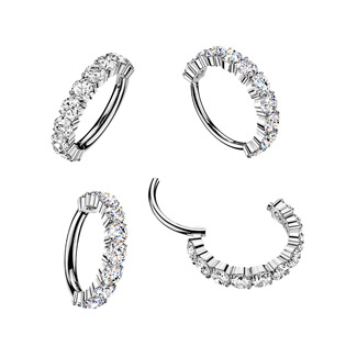 TM043 Piercing segment kruh TITAN s Moissanity 0.30ct (2mm)
