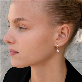 EG3796 Stříbrné náušnice IRIS, moissanite 2ct