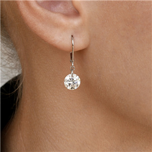 EG3795 Stříbrné náušnice VIKA, moissanite 4ct