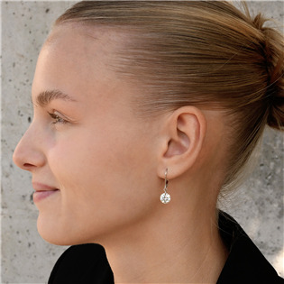 EG3795 Stříbrné náušnice VIKA, moissanite 4ct