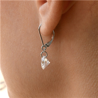 EG3795 Stříbrné náušnice VIKA, moissanite 4ct
