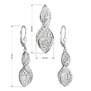 EG3388 Stříbrná souprava s krystaly Swarovski