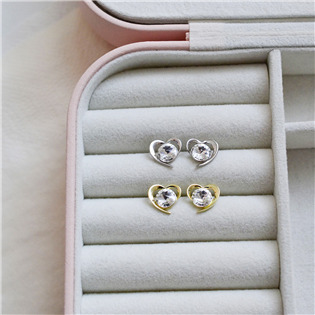 EG3800 Stříbrné náušnice pecka s krystaly Swarovski