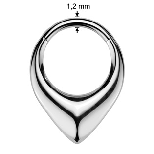 SG148-1210 Ocelový segment kruh - helix / cartilage / tragus piercing