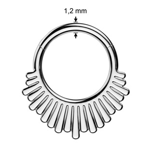 SG144-1208 Ocelový piercing - segment kruh