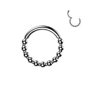 SG145-1208 Ocelový piercing - segment kruh