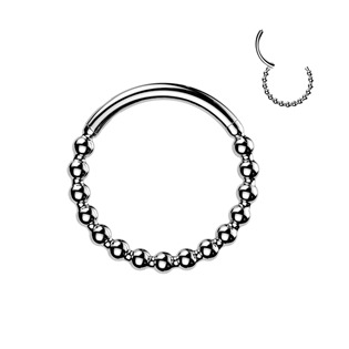 SG145-1208 Ocelový piercing - segment kruh