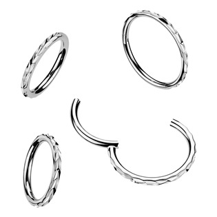 SG143-1208 Ocelový piercing - segment kruh