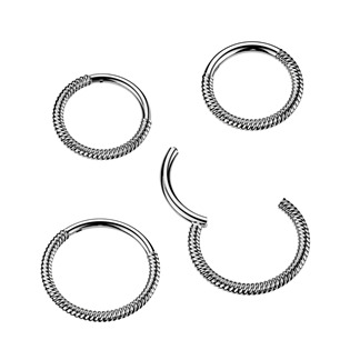 SG142-1208 Ocelový piercing - segment kruh