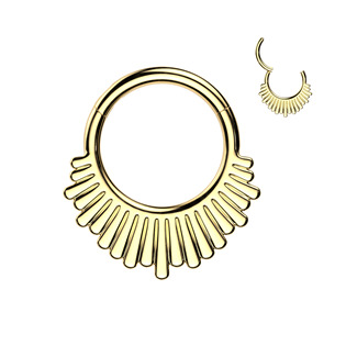 SG144GD-1210 Zlacený ocelový piercing - segment kruh