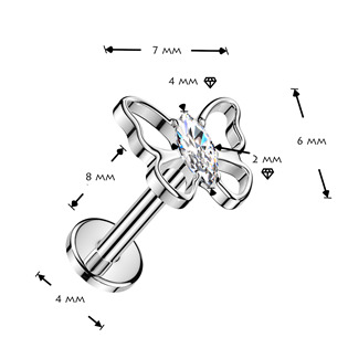 TIT1785 Piercing do brady - PUSH IN labreta TITAN
