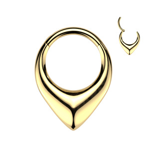 SG148GD-1208 Zlacený ocelový segment kruh - helix / cartilage / tragus piercing