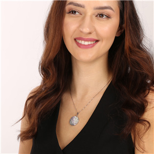 EG1017-MN Stříbrný přívěšek s krystaly Crystals from Swarovski® Moonlight