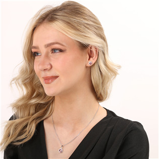 EG3183-LRO Sada šperků s krystaly Swarovski náušnice, řetízek a přívěsek