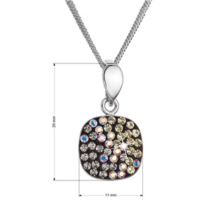 EG3763 Stříbrný náhrdelník se Swarovski krystaly