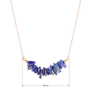 EG2264 Ocelový náhrdelník s kamenem lapis lazuli