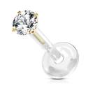 BioFlex piercing do brady 1,2 x 6 mm, čirý zirkon