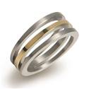BOCCIA® titanový zlacený prsten 0128-02