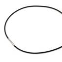 Černá kaučuková šňůrka na krk 0801-0142, délka 42 cm