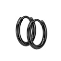 Černé ocelové náušnice kroužky 12mm