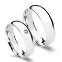 CS2042-5ZR Stříbrné snubní prsteny, šíře 5 mm - pár