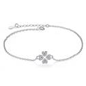 Dámský stříbrný náramek čtyřlístek