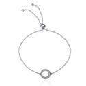 Dámský stříbrný náramek kolečko
