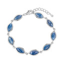 Dámský stříbrný náramek s kyanitem