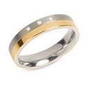 Dámský titanový snubní prsten s diamanty 0129-04