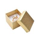 Dárková krabička na prsten nebo náušnice - zlatá
