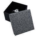 Dárková krabička na prsten stříbřitě šedá/černá