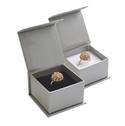 Dárková krabička na prsten stříbrná, magnetické zavírání