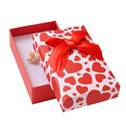 Dárková krabička na soupravu šperků se srdíčky