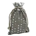 Dárkový sáček s puntíky šedý 100 x 140 mm