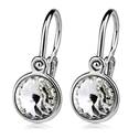Dětské stříbrné náušnice, Crystals from SWAROVSKI®, barva: Crystal